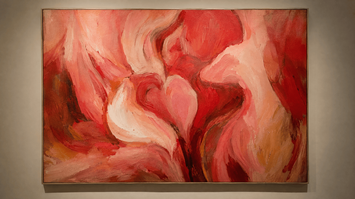 Love abstract reds pinks