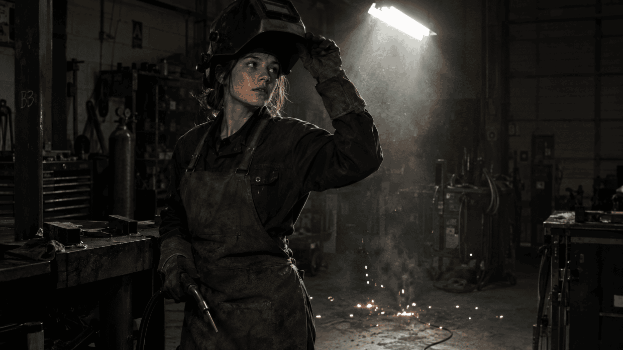 Welder lifting mask