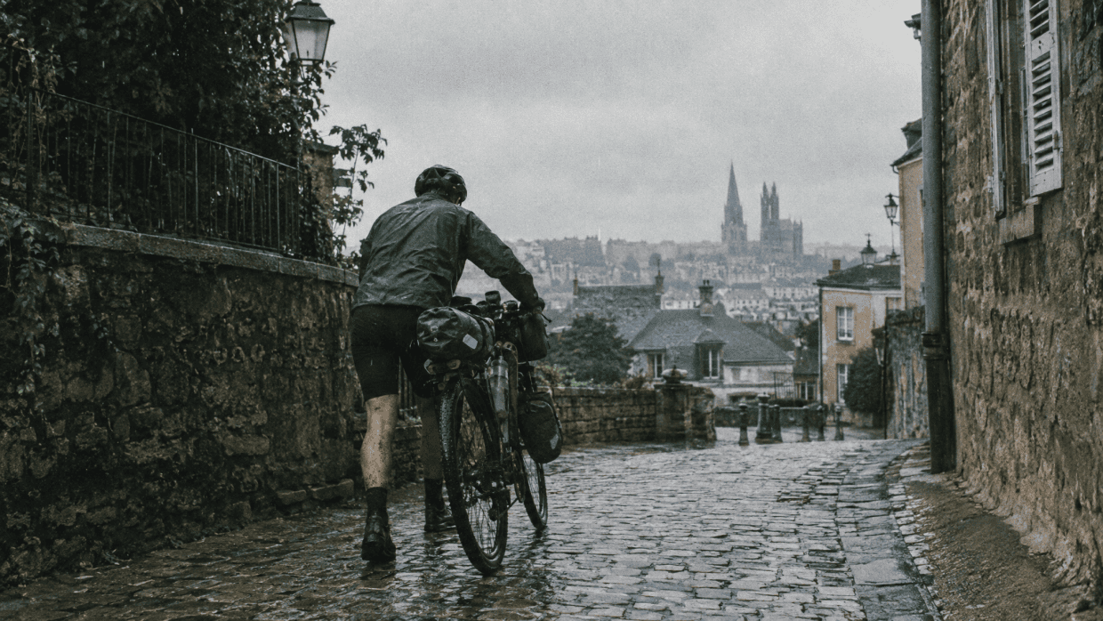 Wet street bike push